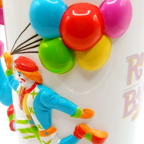 Ringling Bros. Barnum & Bailey Circus Clown Balloon Handle Cup Mug Vintage 1990s - Picture 8 of 12